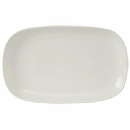 TUXTON CHINA Vitrified China Rectangular Platter Pearl White - 12.75 x 8.125 x 1.25 in. - 1 Dozen AMU-558
